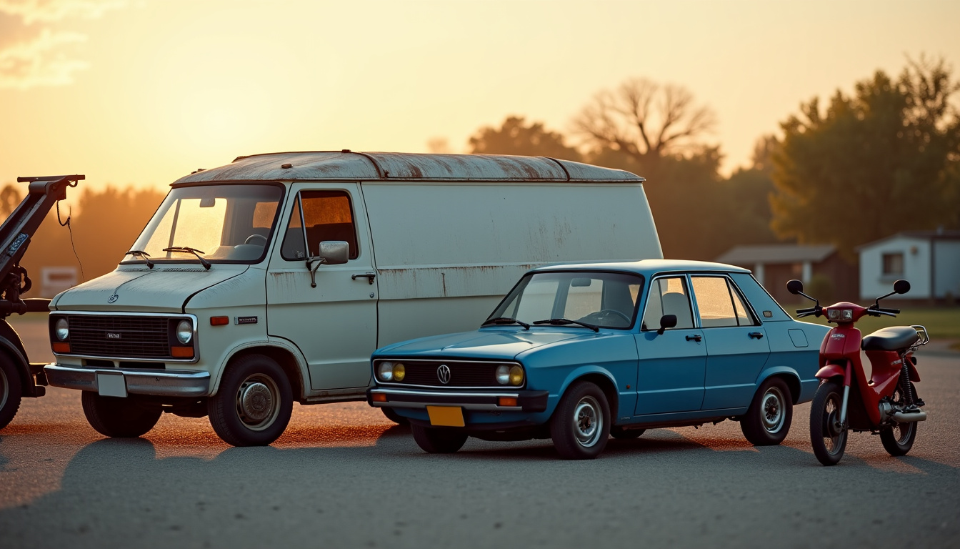 Différents types de véhicules enlevés par un épaviste à Nouvron-Vingré