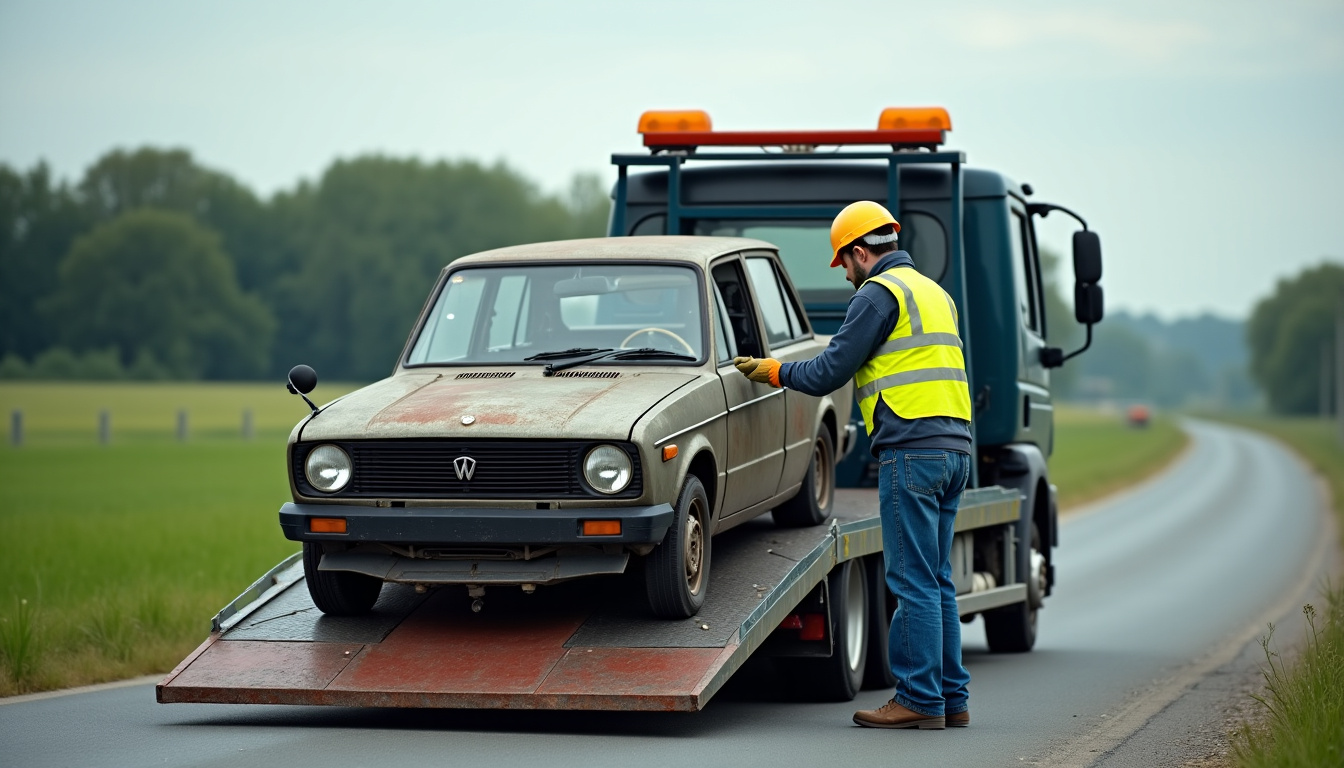 Épaviste en train d
