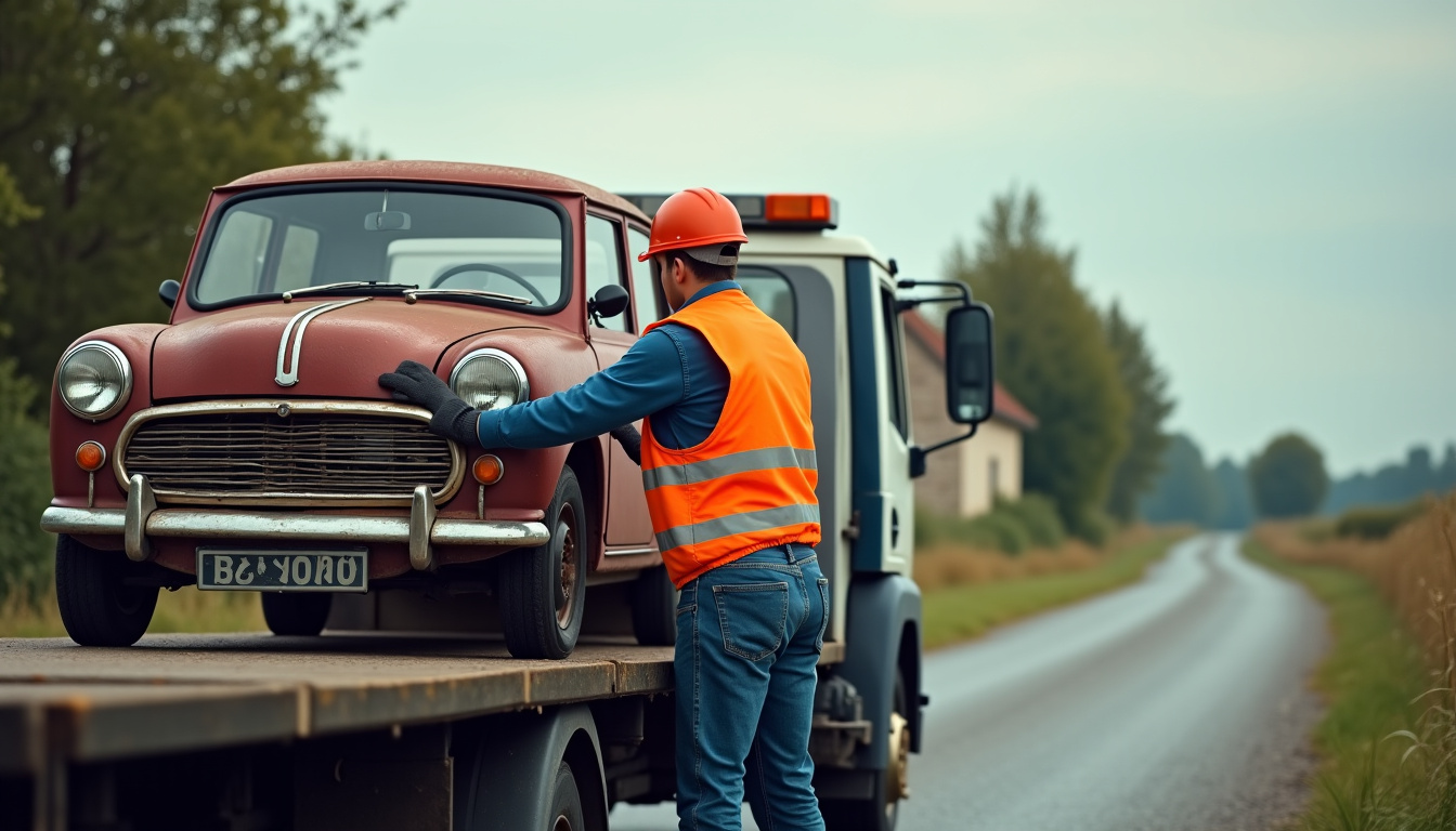 Épaviste en train d