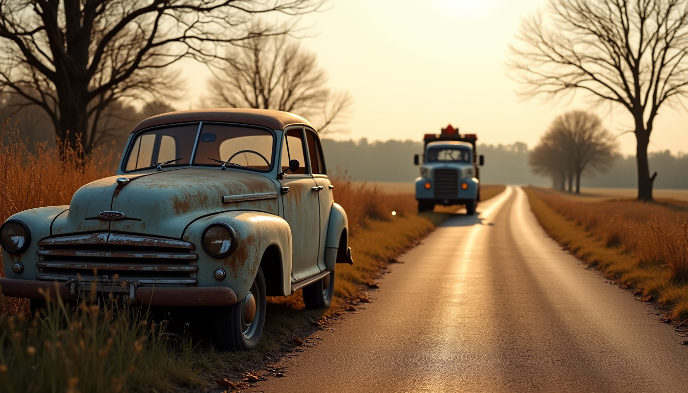 Intervention d’un épaviste à Loupeigne pour l’enlèvement d’un véhicule hors d’usage