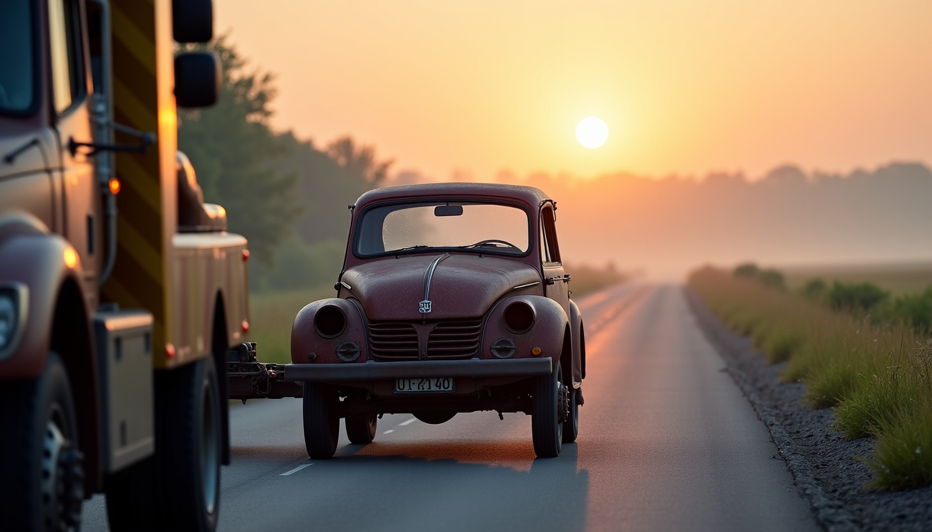 Intervention d’un épaviste auprès d’un véhicule inutilisable à Chassemy