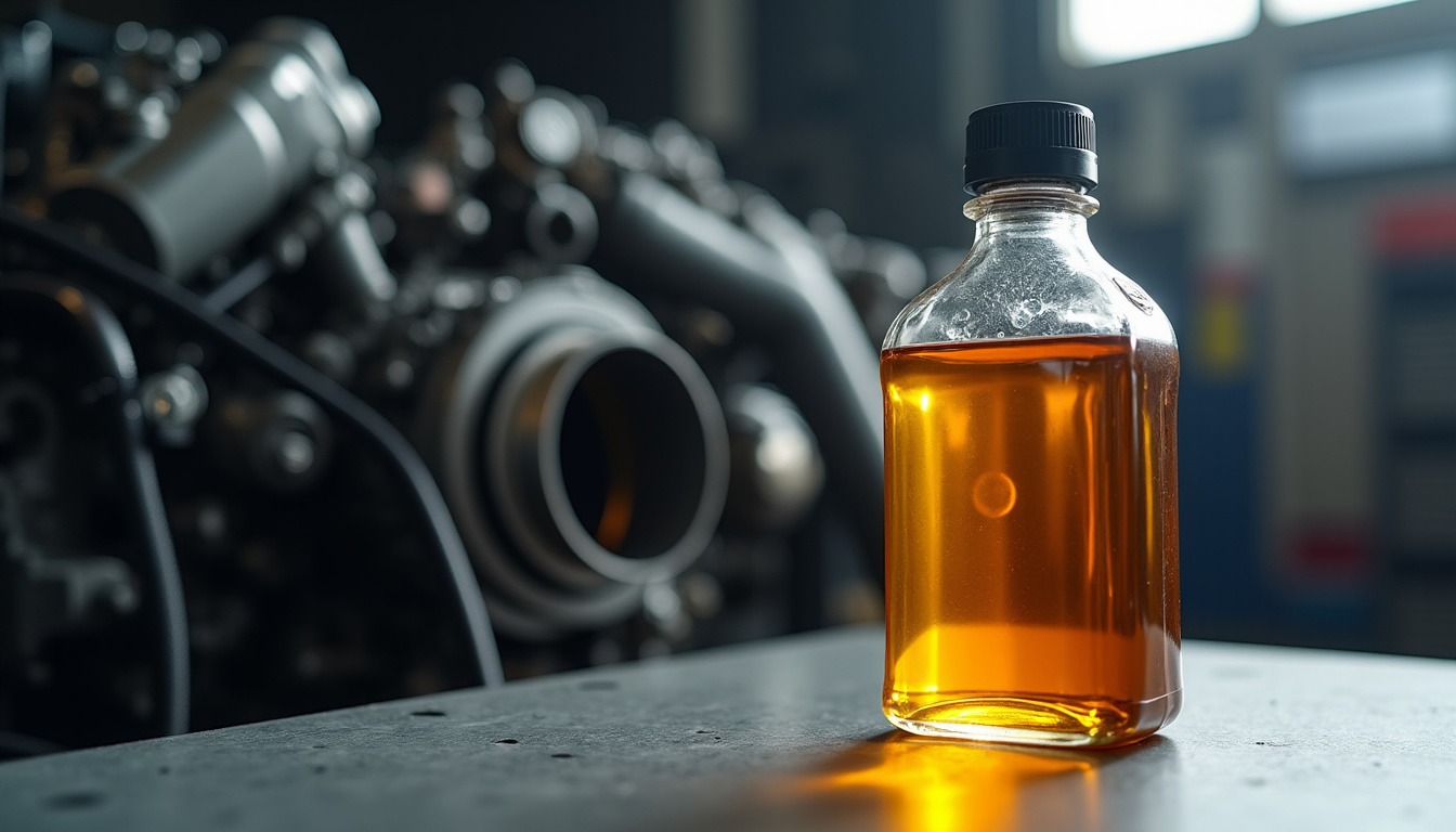 Moteur diesel avec flacon d