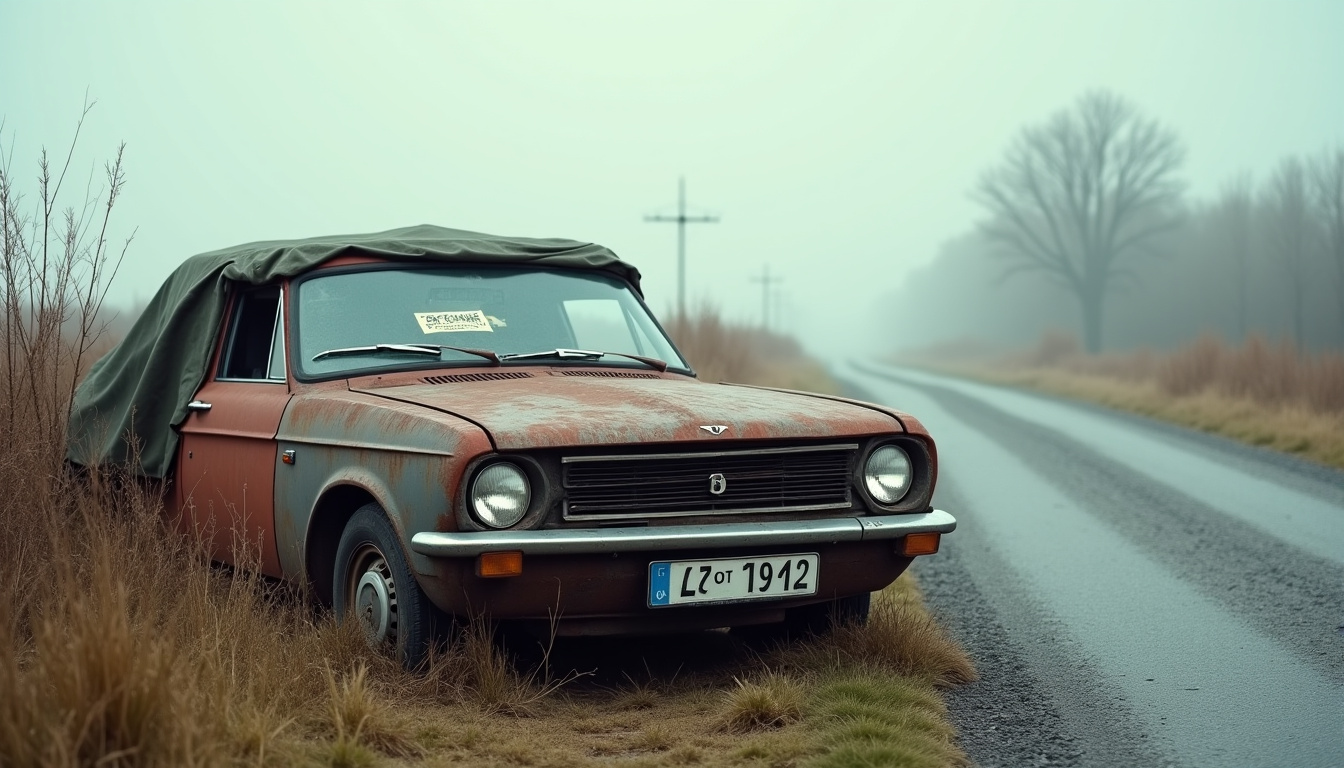 Véhicule inutilisable en attente d’enlèvement à Chassemy