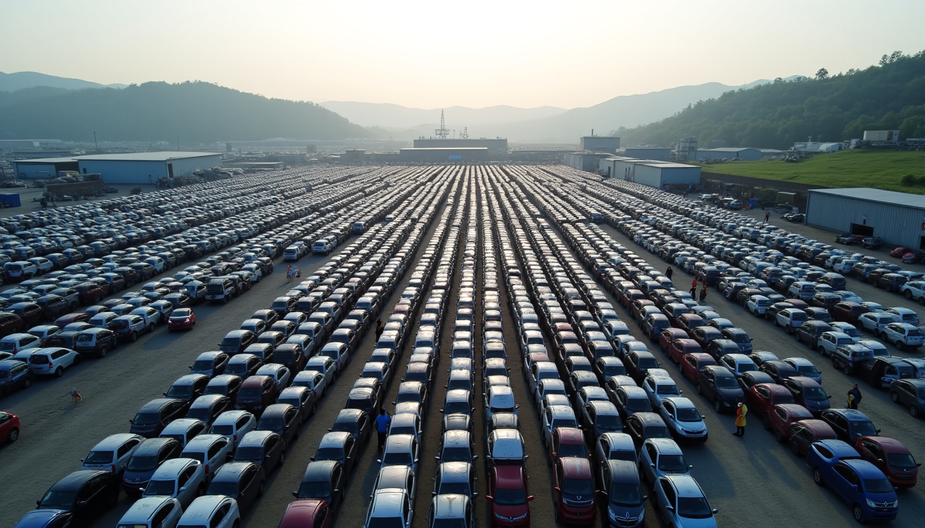 Vue aérienne de la casse Établissement Gatt à Sury-le-Comtal, près de Saint-Étienne