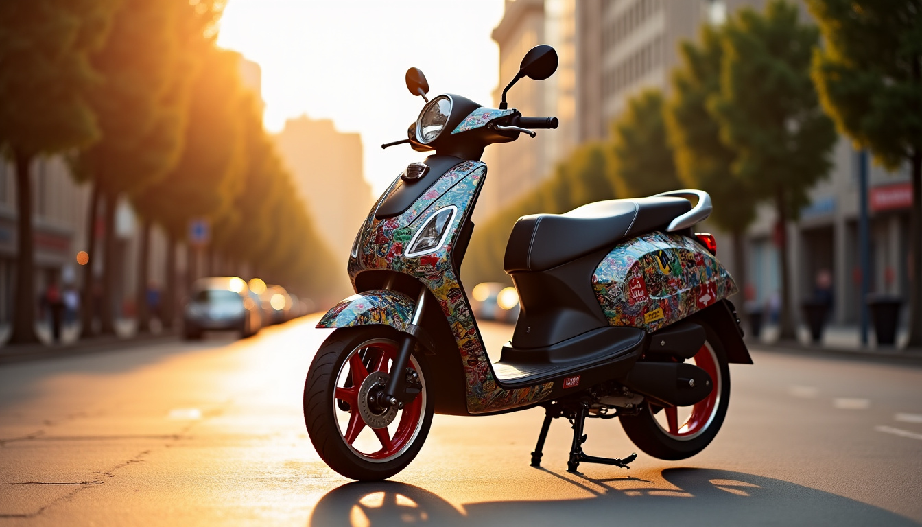 Derbi GPR 50 entièrement personnalisée avec stickers et jantes custom