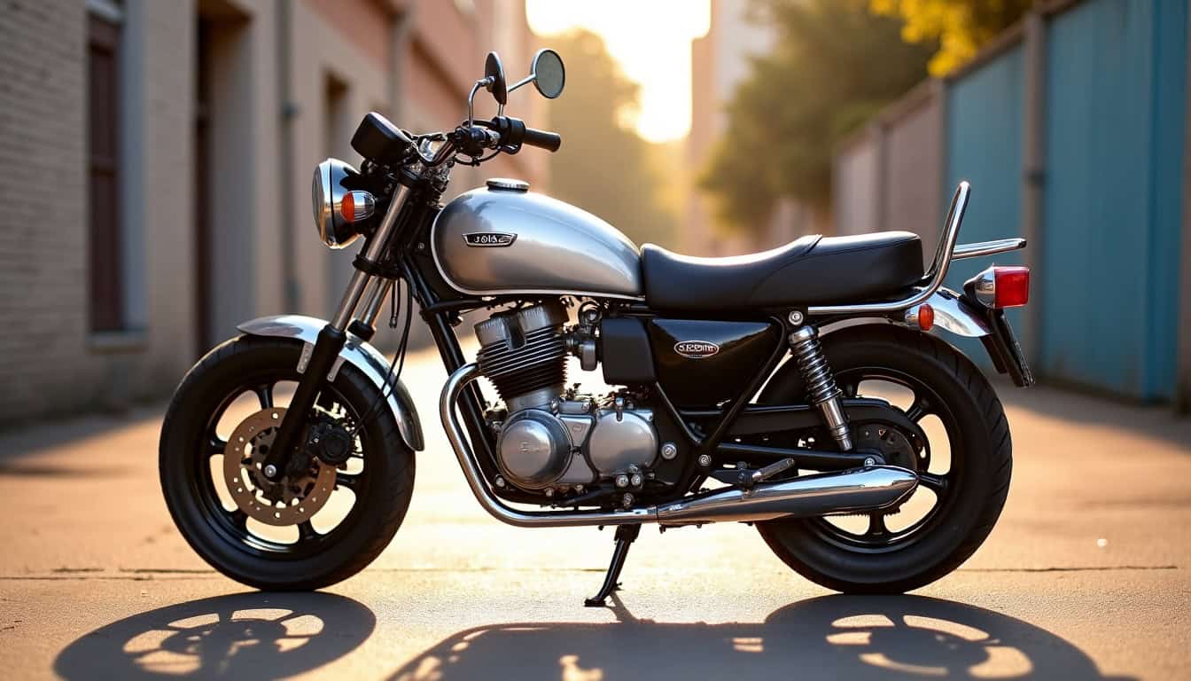 Honda CA 125 Rebel de 1997 en vue de profil avec sissy bar et repose-pieds custom