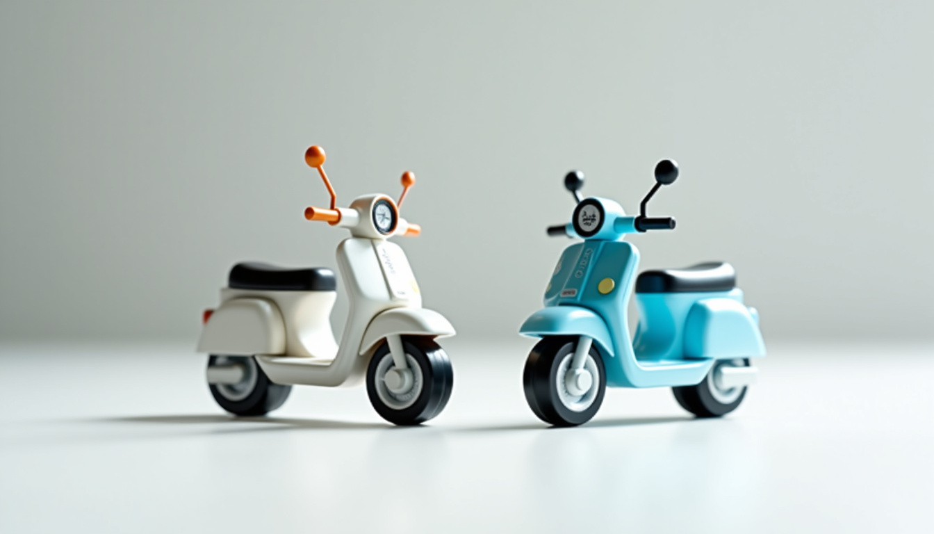 Tableau comparatif de la consommation de carburant pour les versions 2 temps et 4 temps du Piaggio Typhoon