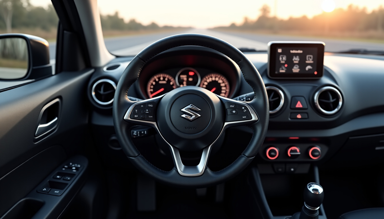 Tableau de bord de la Suzuki Swift quatrième génération en intérieur