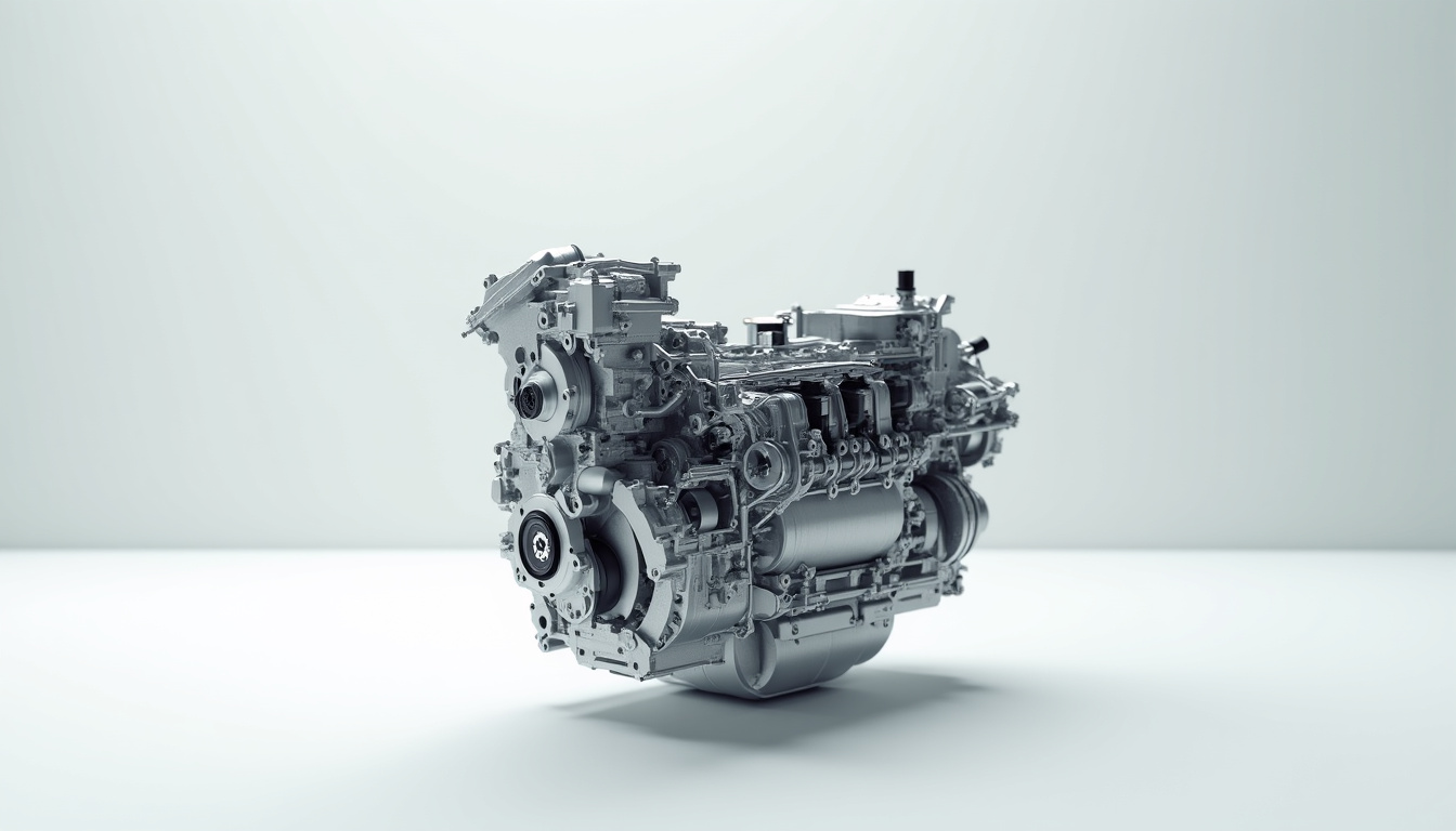 Vue en coupe du moteur hybride 1.2 Dualjet de la Suzuki Swift quatrième génération