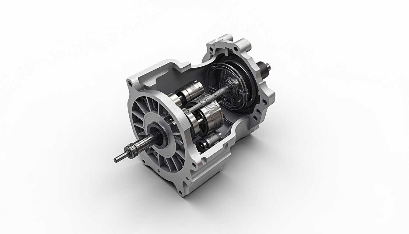 Vue en coupe du moteur CP2 de la Yamaha MT-07, montrant ses composants techniques