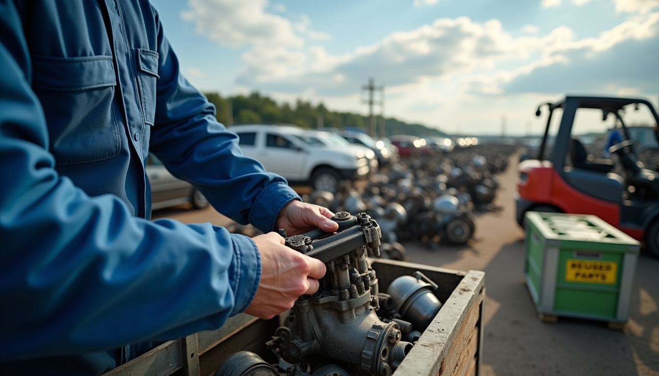 Processus de recyclage de pièces automobiles dans une casse du Val-de-Marne