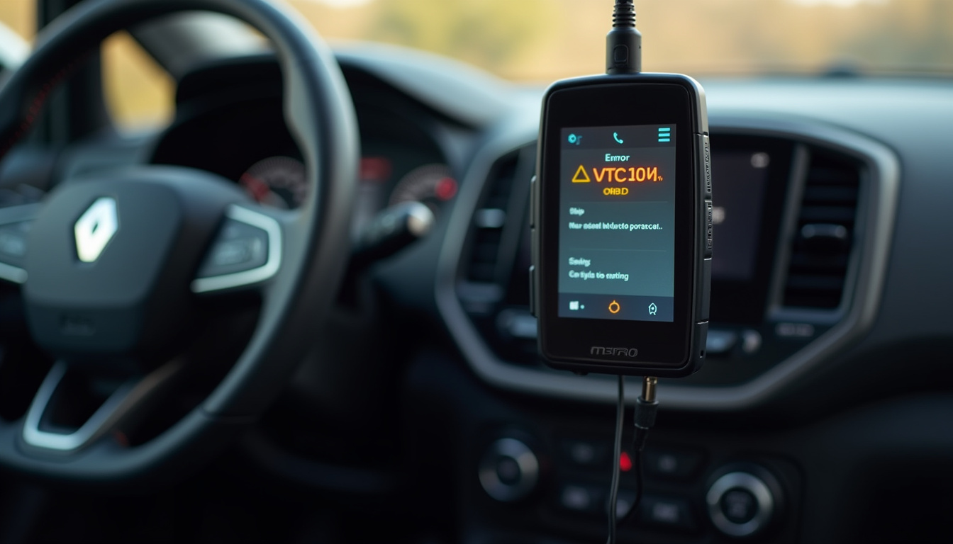 Utilisation d'une valise de diagnostic OBD2 sur une Renault pour lire les codes défauts