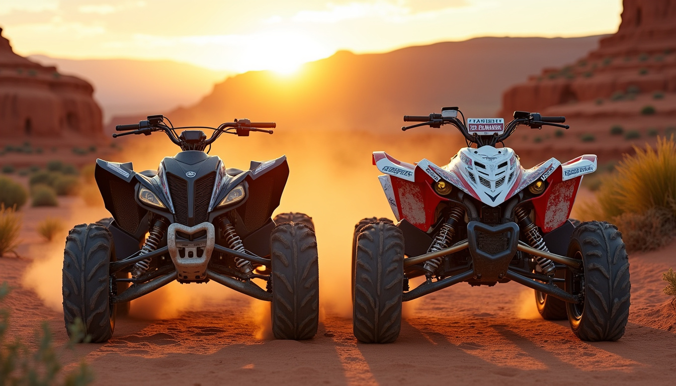 Yamaha Raptor 700 ancien et nouveau modèle côte à côte
